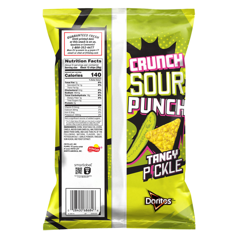 Doritos Tortilla Chips Tangy Pickle 9.25oz