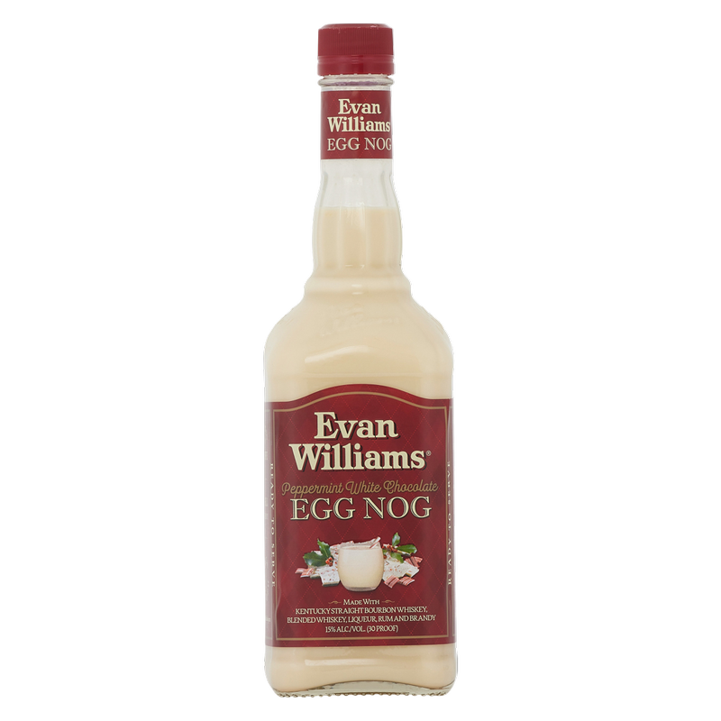 Evan Williams Peppermint White Chocolate Egg Nog 750ml Bottle