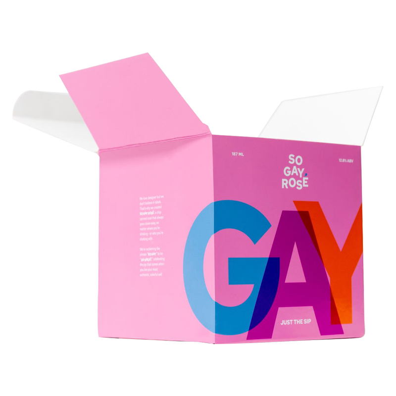So Gay Rosé Sparkling Rosé 4pk 187 ml Can