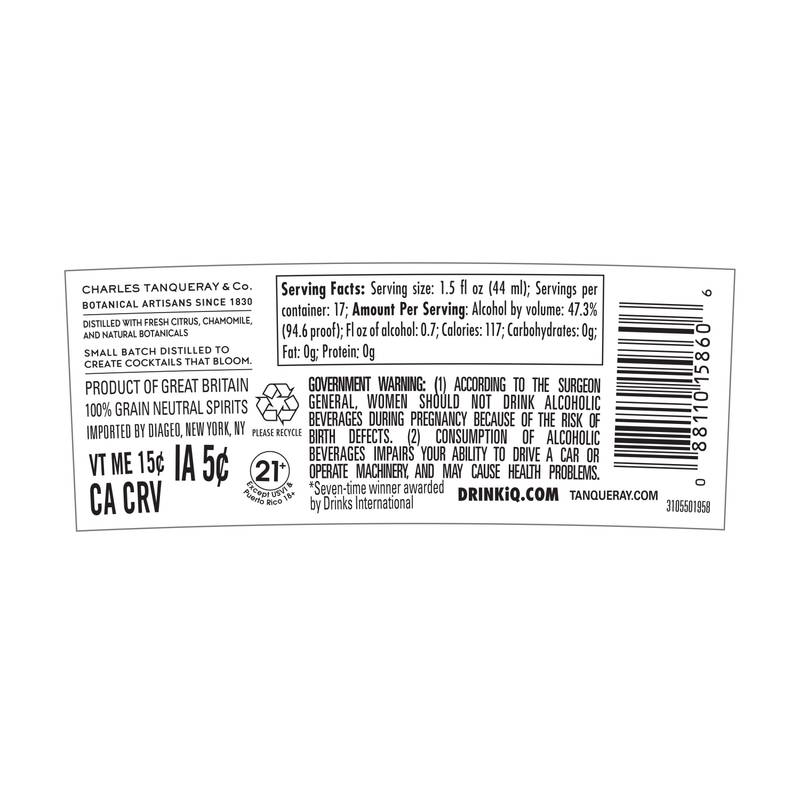 Tanqueray No. Ten Gin 750ml