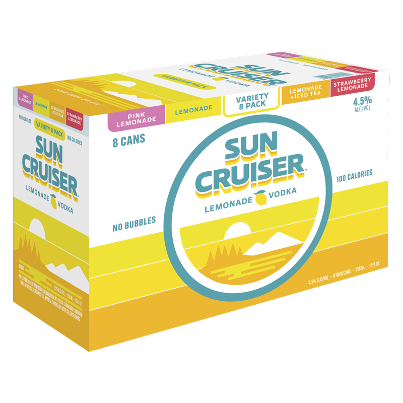 Sun Cruiser Lemonade Vodka Variety Pack 8pk 12oz Can 4.5% ABV