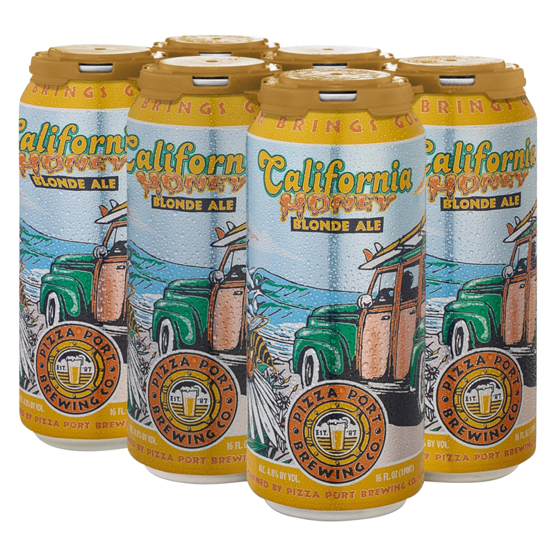 Pizza Port Brewing California Honey Blonde Ale 6pk 16oz Can