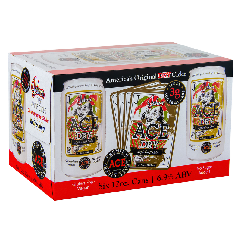 Ace Joker Dry Apple Cider 6pk 12oz Can