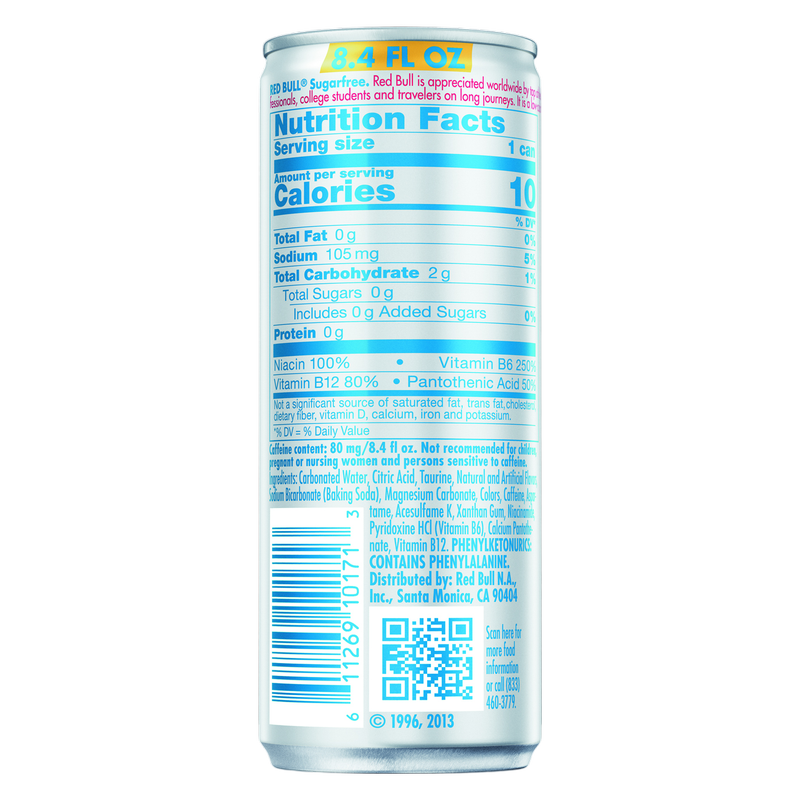 Red Bull Energy Drink Sugar Free 8.4oz Can