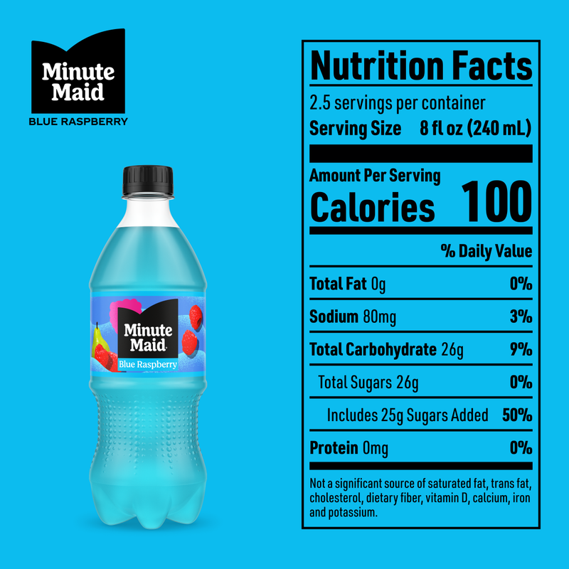 Minute Maid Blue Raspberry 20oz Btl