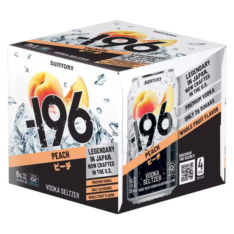 -196 Peach RTD 4pk 355ml Can 6% ABV