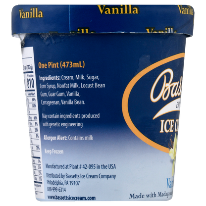 Bassetts Vanilla Ice Cream Pint 16oz