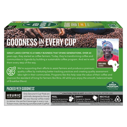 Green Mountain Coffee Breakfast Blend K-Cups 10ct Box