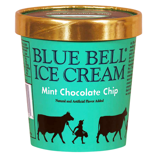 Blue Bell Mint Chocolate Chip Ice Cream 16oz