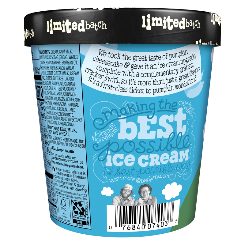 Ben & Jerry's Pumpkin Cheesecake Ice Cream Pint