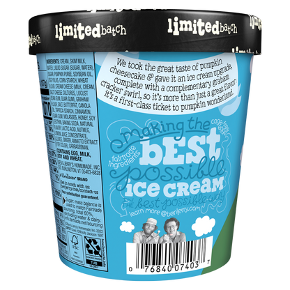 Ben & Jerry's Pumpkin Cheesecake Ice Cream Pint