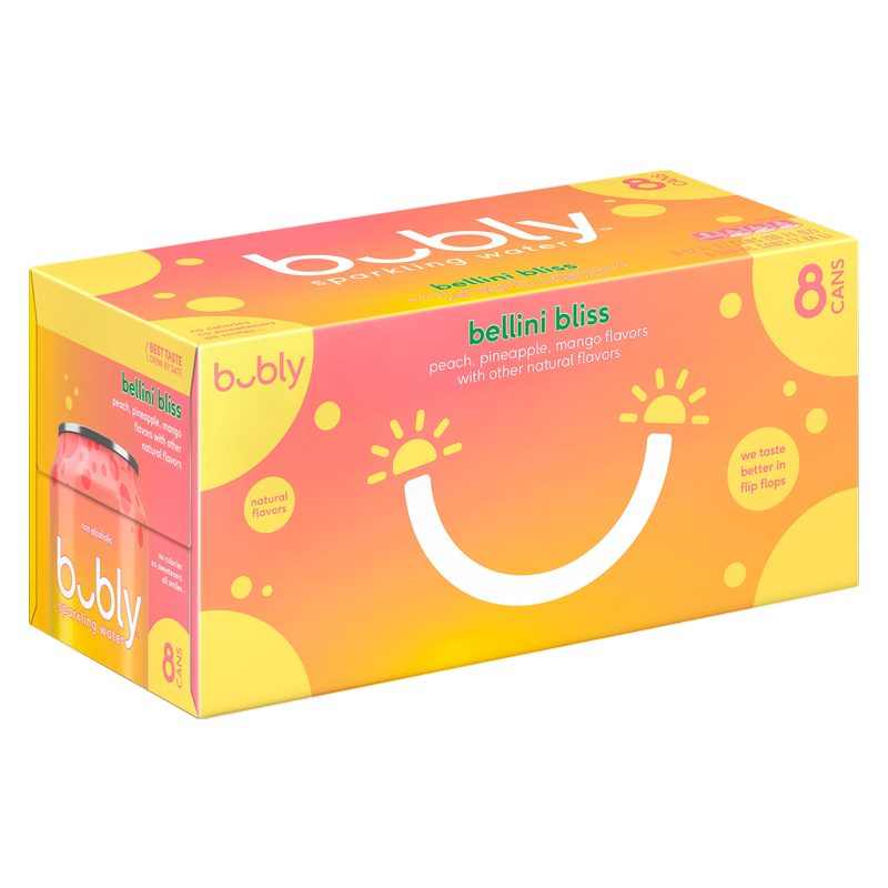 Bubly Bellini Bliss 12oz 8pk