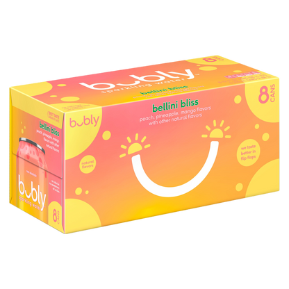 Bubly Bellini Bliss 12oz 8pk