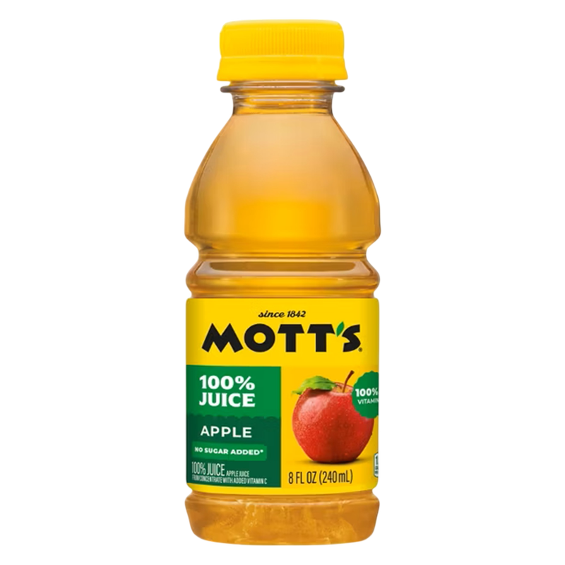 Mott's 100% Original Apple Juice, 8 fl oz bottles, 6 pack