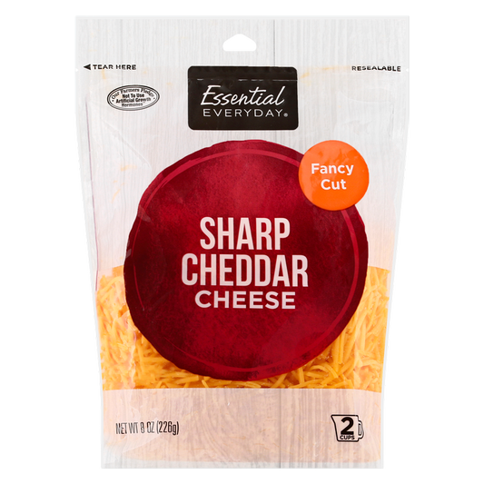 Essential Everyday Shredded Sharp Cheddar Cheese 8oz