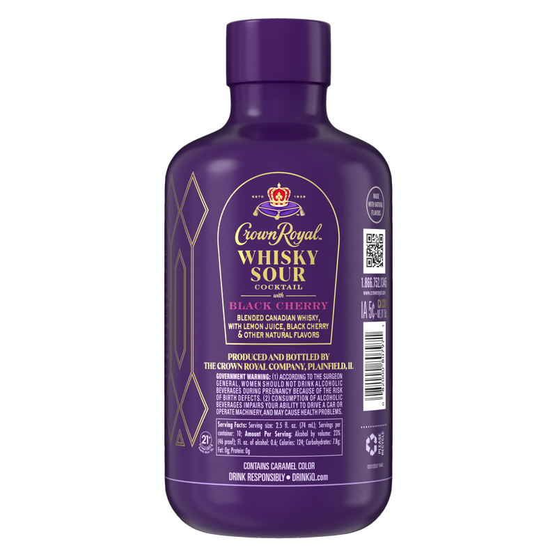 Crown Royal Black Cherry Whiskey Sour 750ml Bottle