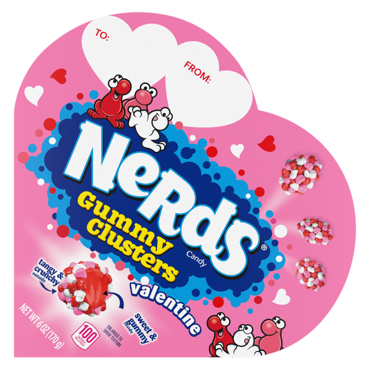 Nerds Clusters Heart Gift Box, 6oz