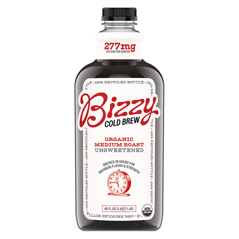 Bizzy Organic Medium Roast Cold Brew Coffee 48oz Btl