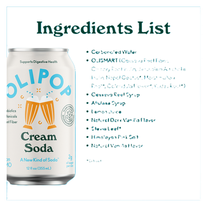 Olipop Cream Soda 12oz Can