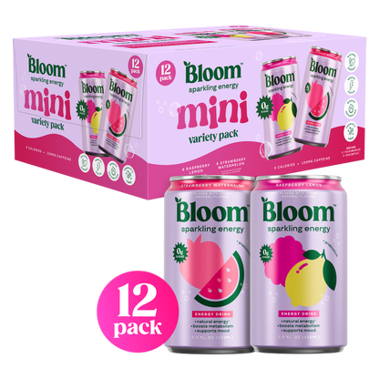 Bloom Sparkling Energy Mini Variety 7.5oz 12pk