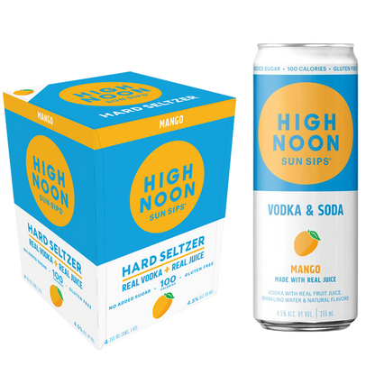 High Noon Mango Vodka Hard Seltzer 4pk 12oz Cans 4.5% ABV