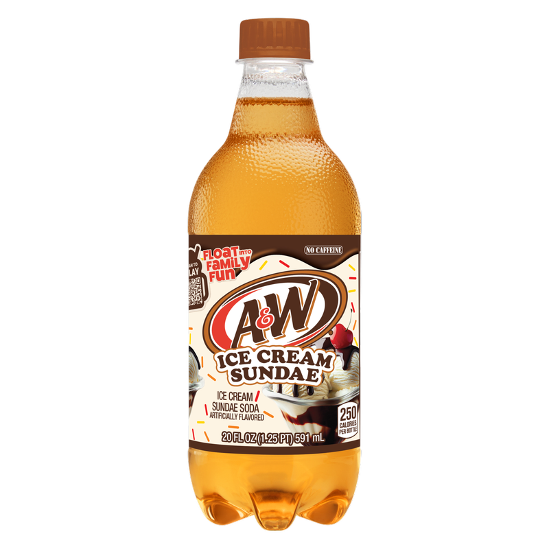 A&W Ice Cream Sundae Soda 20oz Btl