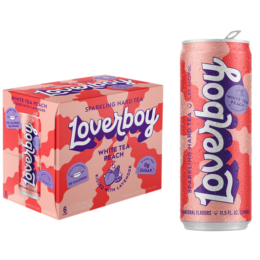Loverboy White Tea Peach Sparkling Hard Tea 6pk 12oz Can 4.2% ABV