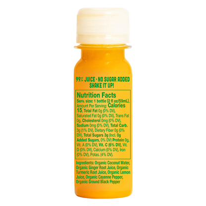 Vive Organic Immunity Boost Cayenne, Ginger & Turmeric Shot 2oz Btl