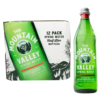 Mountain Valley Spring Water 12pk 16.9 oz Glass Bottle