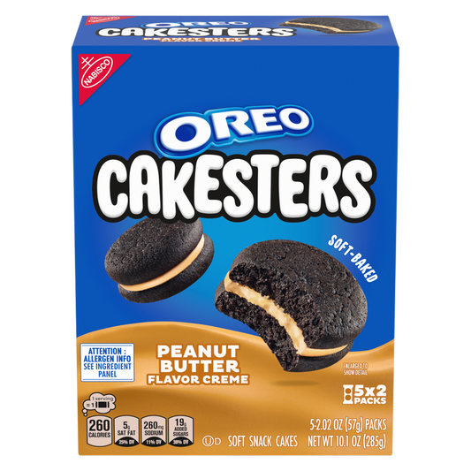 OREO Peanut Butter Creme Cakesters Soft Snack Cakes, 10.1oz