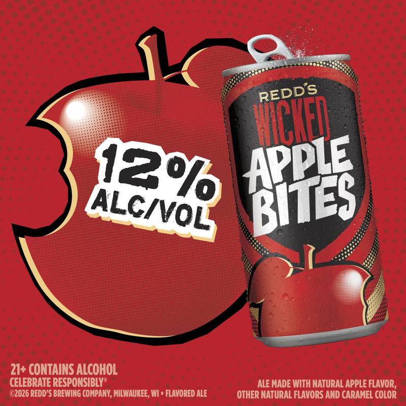 Redd's Wicked Apple Bites 12pk 7.5oz Can 12% ABV