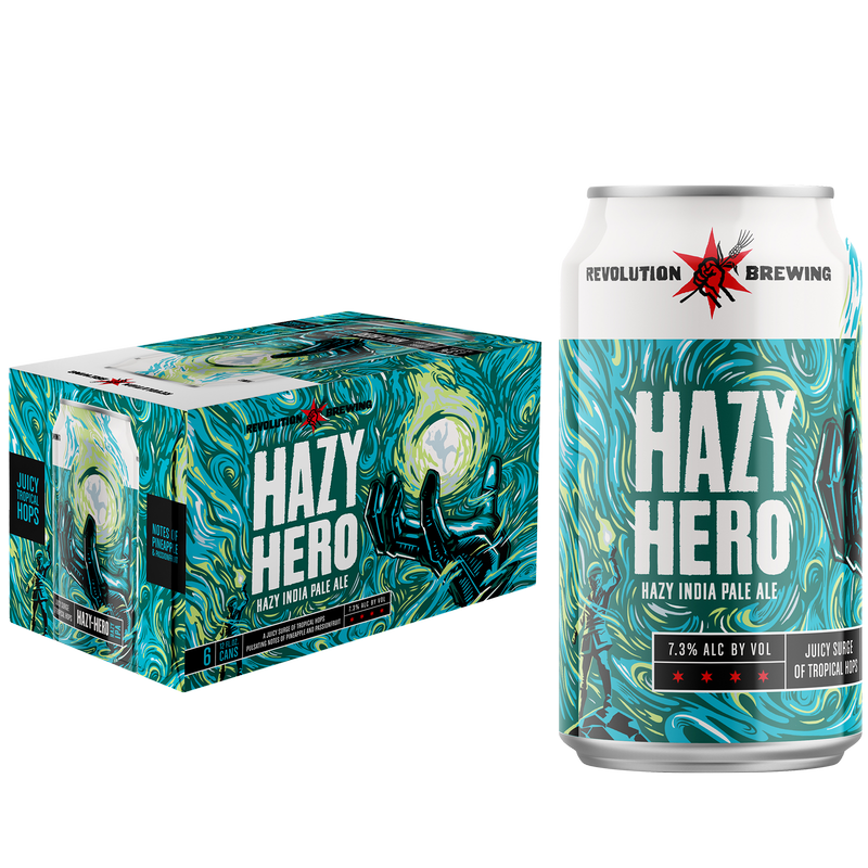 Revolution Hazy Hero IPA 6pk 12oz Can 7.3% ABV