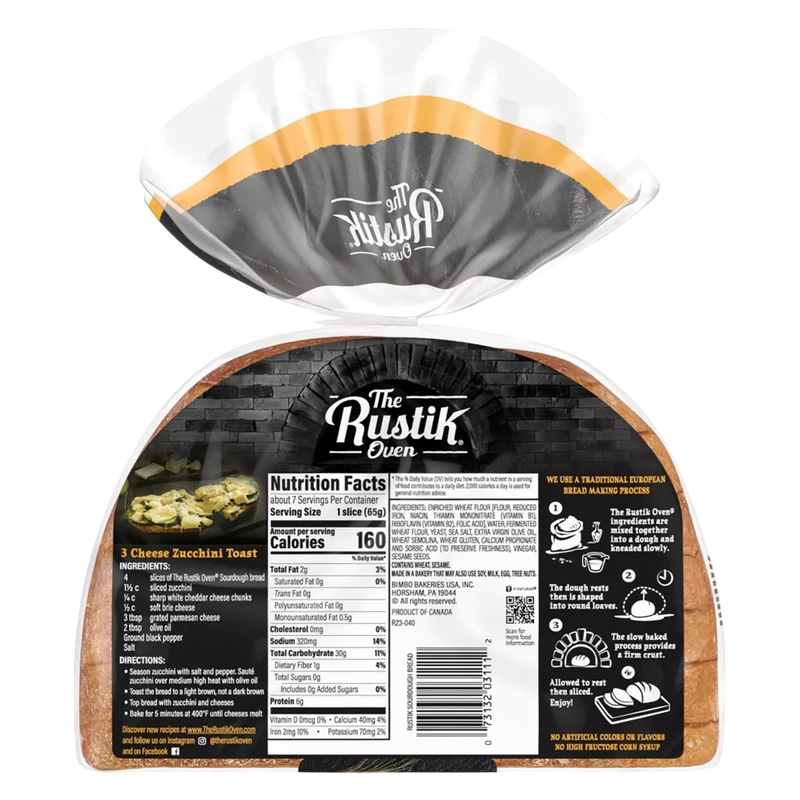 The Rustik Oven Sourdough Bread - 16oz