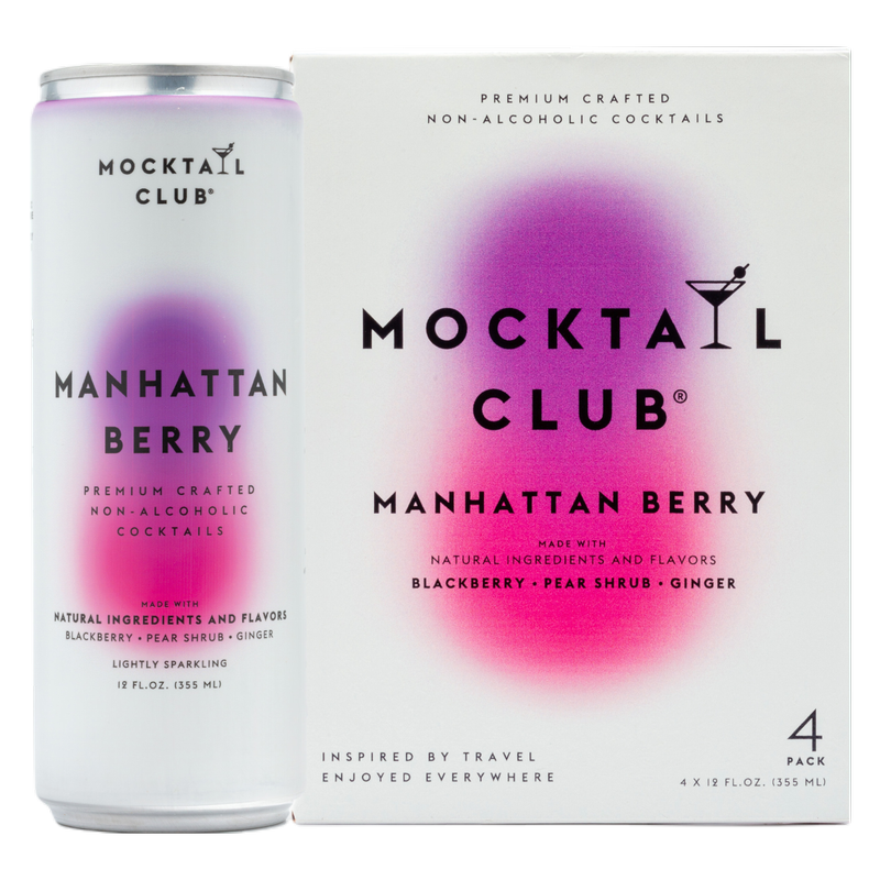 Mocktail Club Manhattan Berry Non-Alcoholic Cocktails 4pk 12oz Can