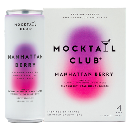 Mocktail Club Manhattan Berry Non-Alcoholic Cocktails 4pk 12oz Can