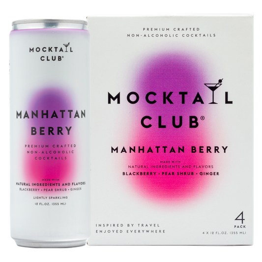Mocktail Club Manhattan Berry Non-Alcoholic Cocktails 4pk 12oz Can