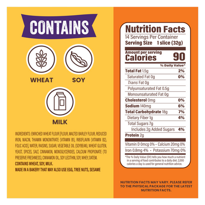 Thomas' Cinnamon Raisin Swirl Bread, 16 oz