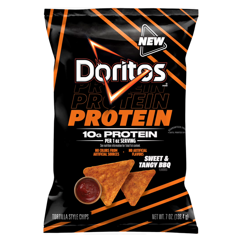 Doritos Protein Tortilla Chips Sweet & Tangy BBQ Flavored 7oz