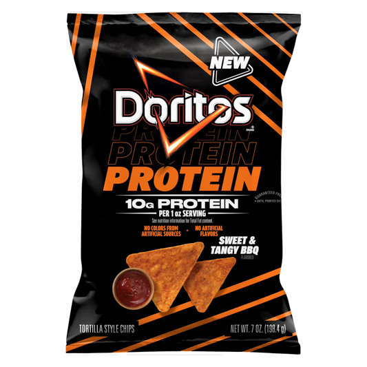 Doritos Protein Tortilla Chips Sweet & Tangy BBQ Flavored 7oz