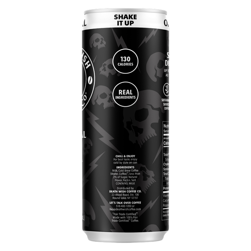 Death Wish Coffee Fair Trade Original Latte 11oz Can