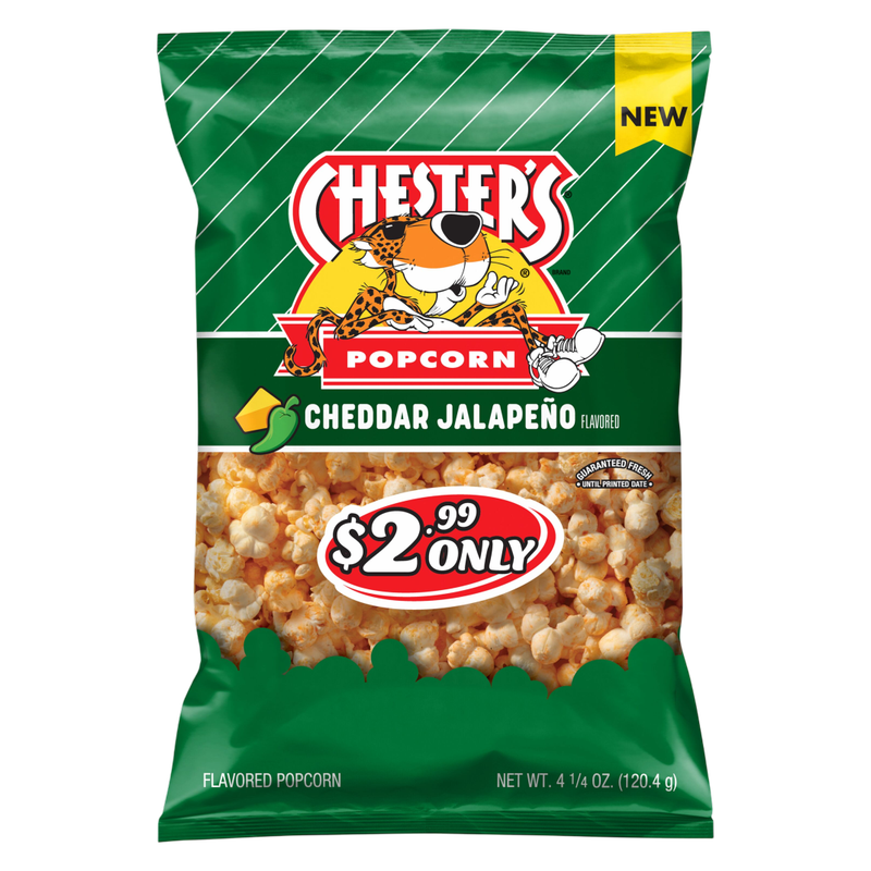 Chester's Fries Corn And Potato Snacks Cheddar Jalapeno Popcorn 4.25 Oz