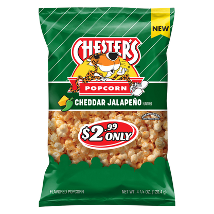 Chester's Fries Corn And Potato Snacks Cheddar Jalapeno Popcorn 4.25 Oz