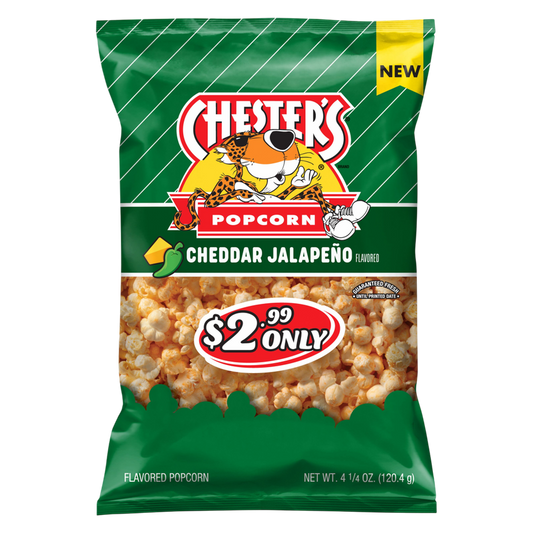 Chester's Fries Corn And Potato Snacks Cheddar Jalapeno Popcorn 4.25 Oz