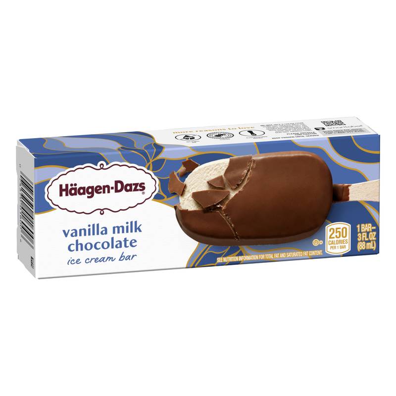 Haagen-Dazs Vanilla Milk Chocolate Bar 3oz