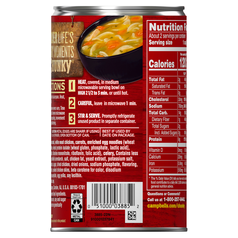 Campbell's Chunky Classic Chicken Noodle Soup 18.6oz