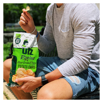 Utz Potato Chips Ripples Sour Cream & Onion 9oz