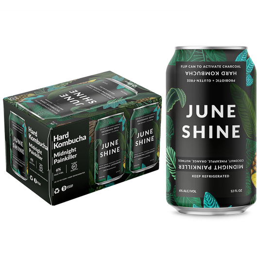 JuneShine Midnight Painkiller Hard Kombucha 6pk 12oz Can 6.0% ABV