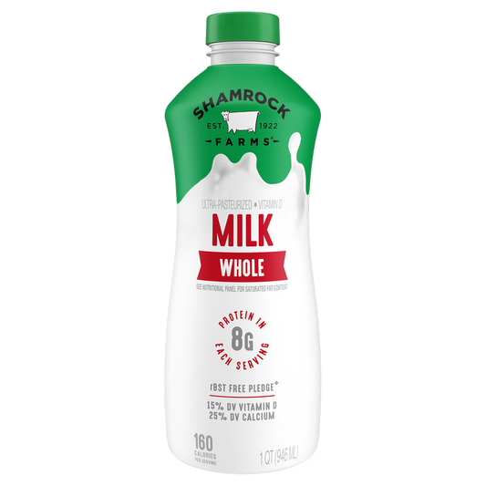 Shamrock Farms Whole White Milk 32oz