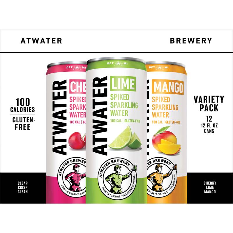 Atwater Spiked Seltzer Variety 12pk 12oz Sleek Can 5.0% ABV