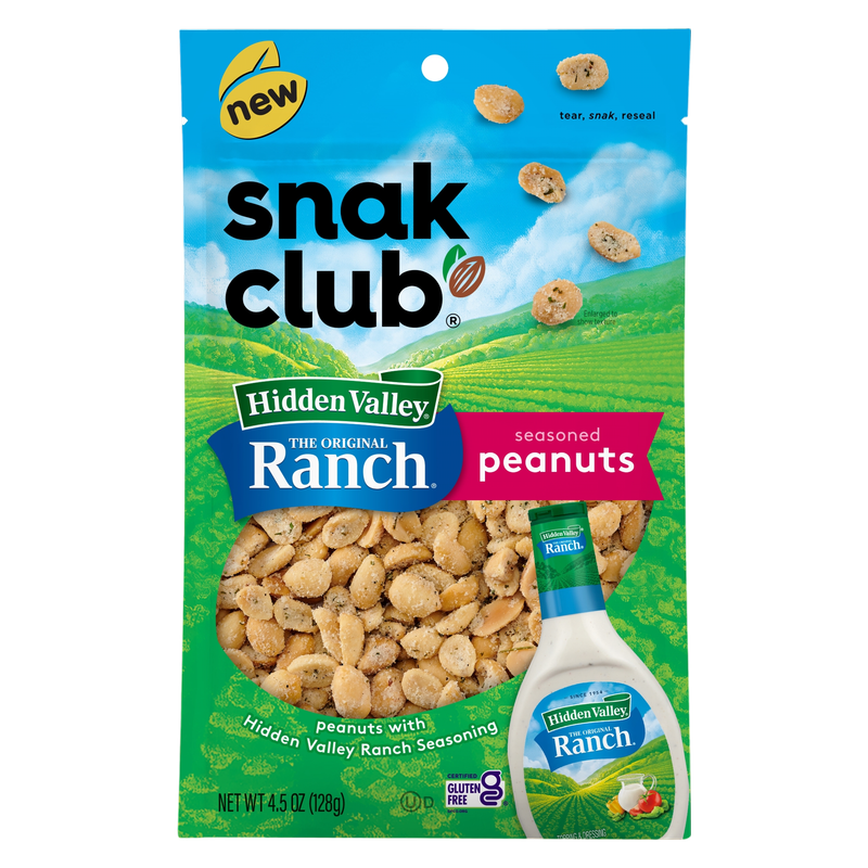 Snak Club Hidden Valley Ranch Peanuts, 4.5oz